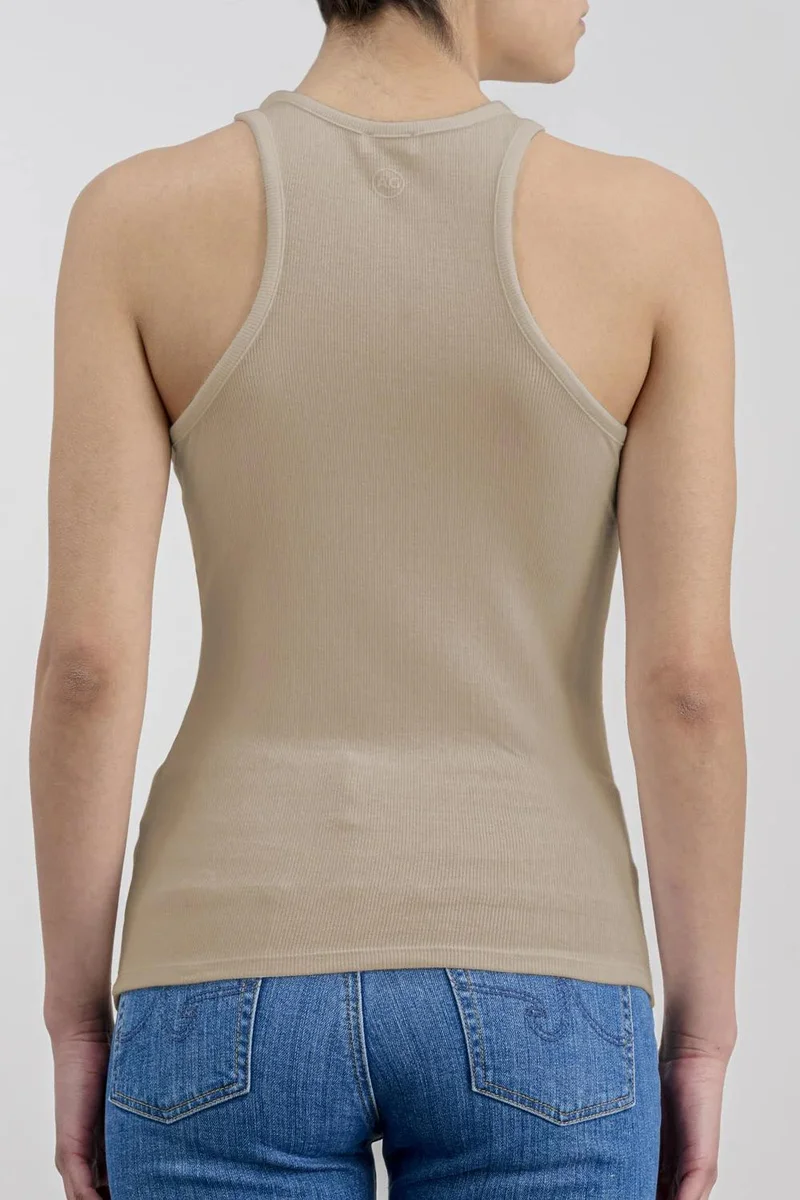 Ag Jeans Ribbed Dark Cotton Racerback Tank