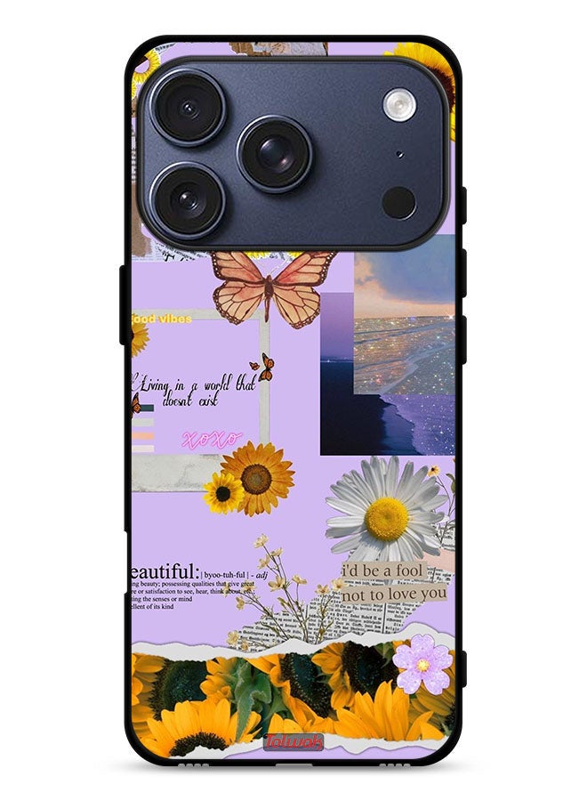 Tolwak Apple iPhone 17 Pro Protective Case Cover Beautiful Sunflower Stickers - Image 1