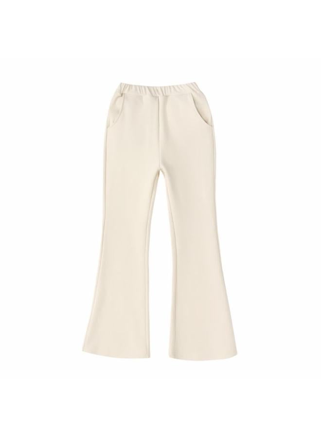 Deesha Girls' Fleece-lined Pants Winter Kids' Fashion Casual Flared Trousers - Image 3