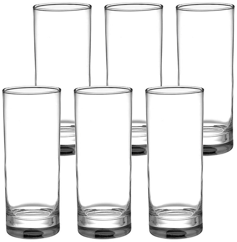 TAGROCK High Ball Heavy Base Water Juice Glass Set Set of 6 Transparent 355 ml - Image 4