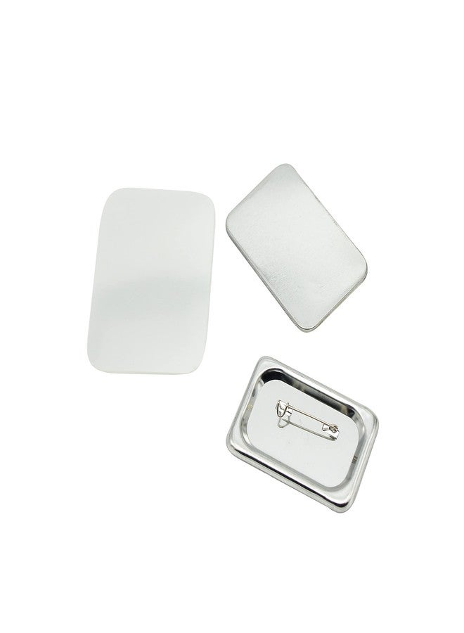 ChiButtons Rectangle 40x60mm Horizontal Metric System Metal Pin Badge Button with Pre-Assembled Pin-Back, Upper Shell & Mylar Film (Official ChiButtons Supplies, 100 Sets) - Image 2