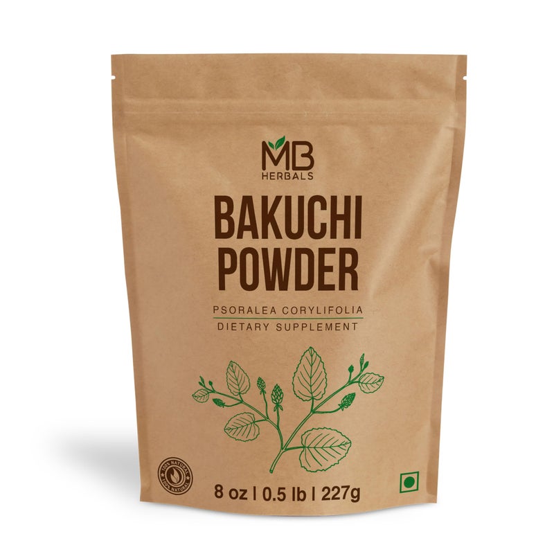 MB Herbals Bakuchi Powder 8 oz 227 Gram Psoralea corylifolia Seeds Powder Babchi Skin Care