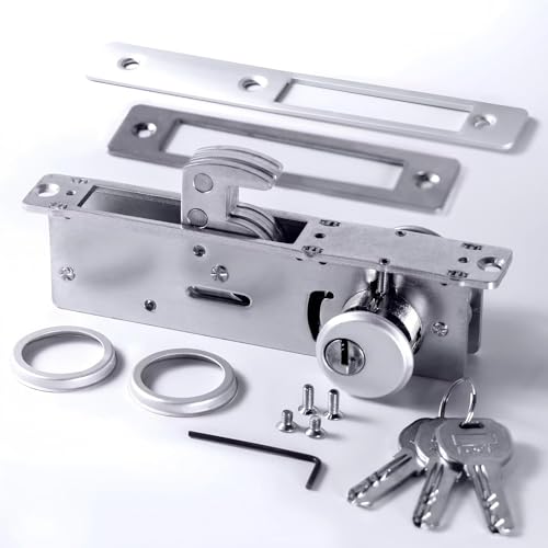 RupXinSplend Cylinder Deadbolt Mortise Lock - Commercial Storefront Door Lock Double Keyed Cylinder 1-1/8" Backset Hook Deadbolt for Storefront Entry Doors - Image 1