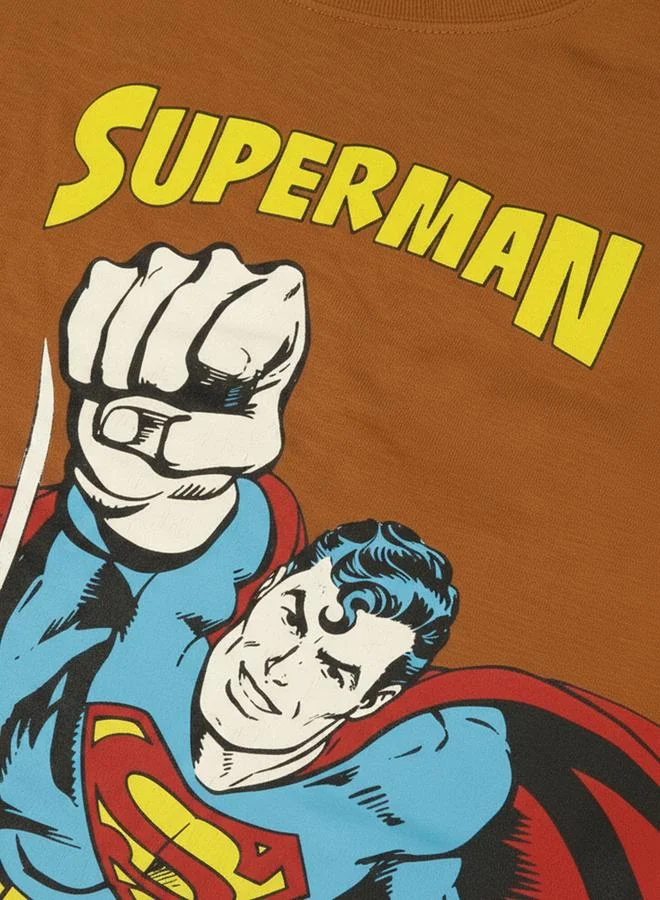SUPERMAN  Graphic Print Round Neck Fashion T-shirt for Men | Best Price UAE