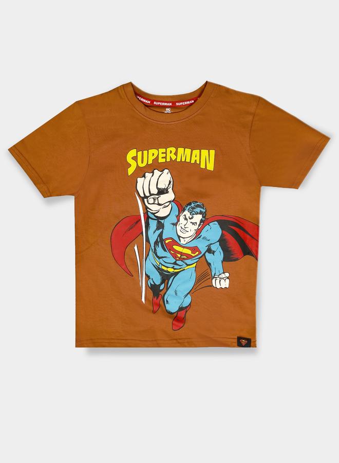 سوبر مان تيشيرت عصري بياقة دائرية وطبعة جرافيك - Image 1