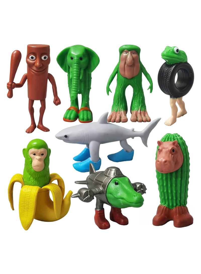 general Mythological Inspired 8-Piece Fantasy Creature Figures，TralaleloTralala、Tung Tung Tung Sahur Collectible Decorative Toys - Image 1