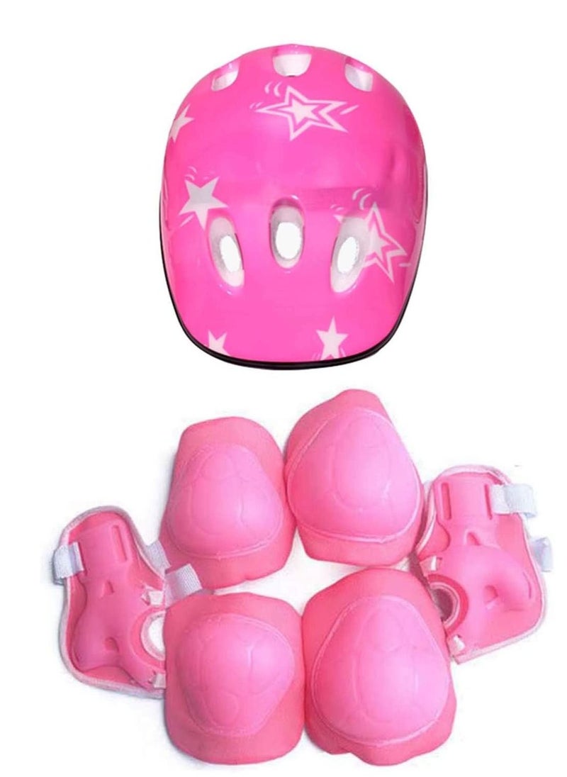 Dubkart - 7PCS/SET Universal Children Kids Protective Gear Set Comfortable Scooter Skate Roller Cycling Knee Pads Elbow Pads Set - Image 1