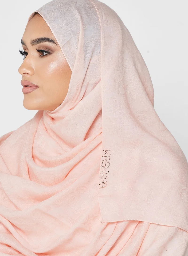 KASHKHA Cotton Jacquard Hijab With Logo