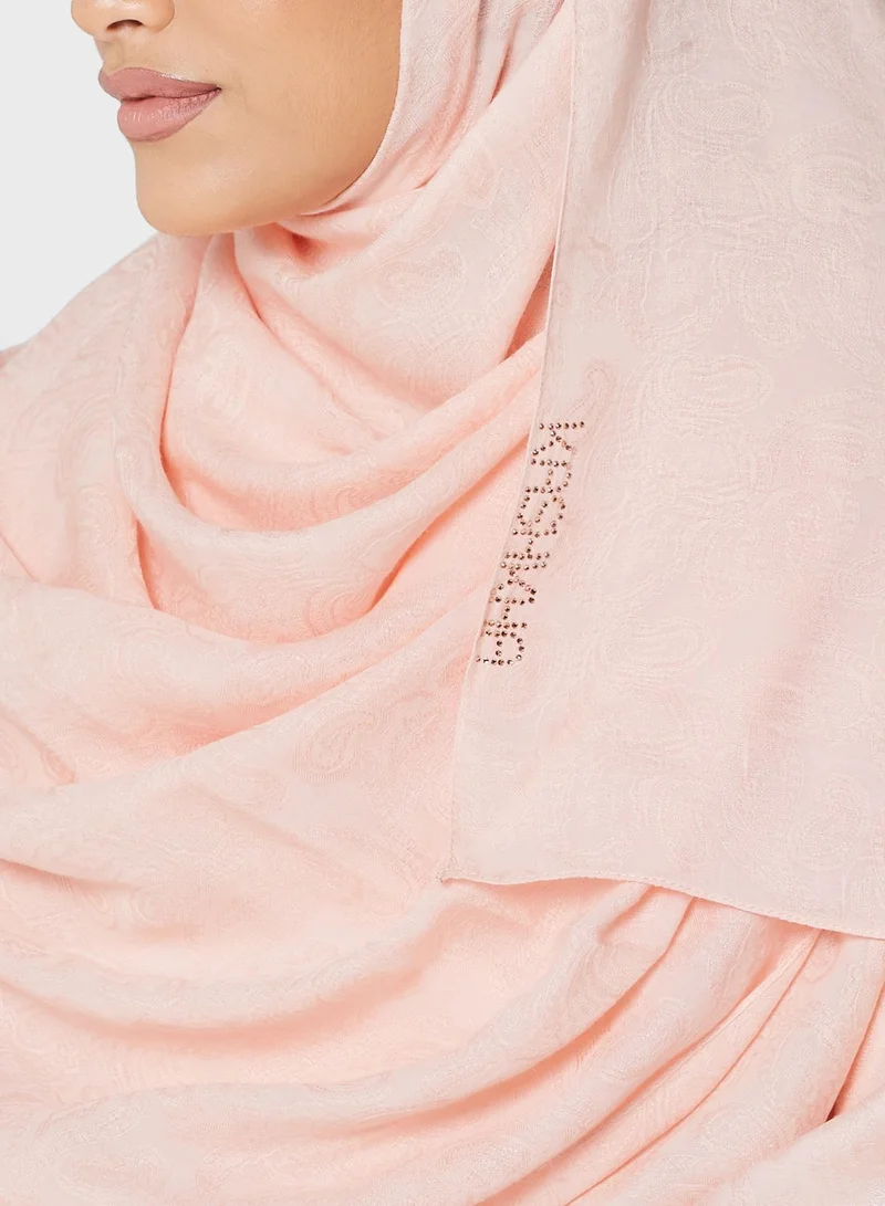KASHKHA Cotton Jacquard Hijab With Logo