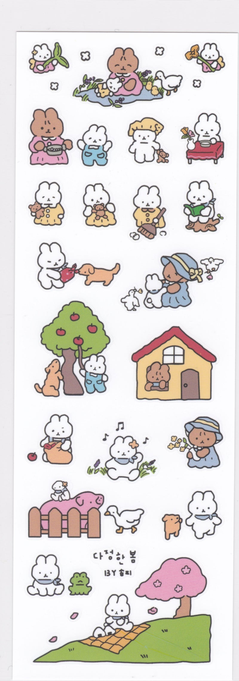 Generic Hand-drawn Graffiti Bunny Sticker Pack Bunny goes for a picnic