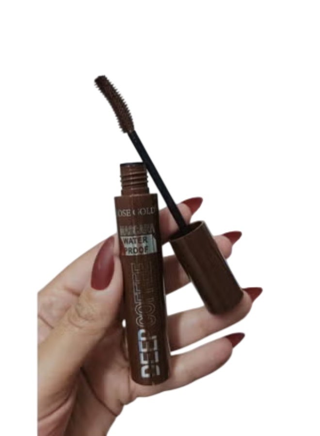 روز جولد ماسكارا مقاومة للماء  – لون كوفي داكن (Deep Coffee) – لتطويل وتكثيف الرموش بتركيبة ثابتة وطبيعية - Image 3