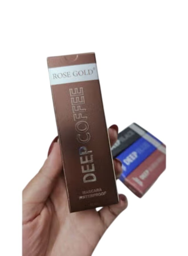 روز جولد ماسكارا مقاومة للماء  – لون كوفي داكن (Deep Coffee) – لتطويل وتكثيف الرموش بتركيبة ثابتة وطبيعية - Image 2
