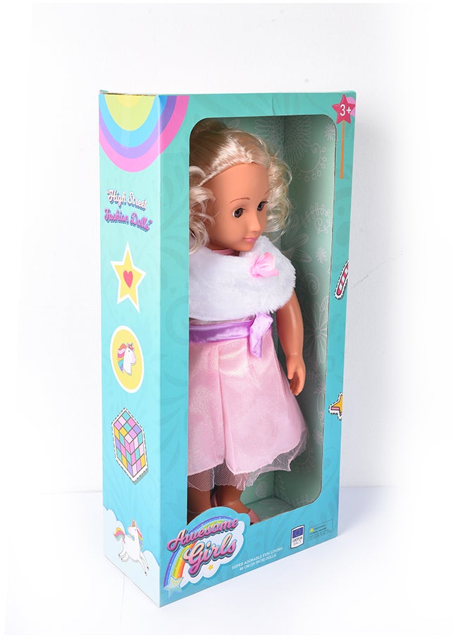 AWESOME GIRLS - Awesome Girls Rosalind Doll 18 Inch | Fashion Doll with Rooted Hair & Inset Eyes | Hypoallergenic, Non-Toxic, BPA-Free | Inspires Creative Play & Leadership - Image 1