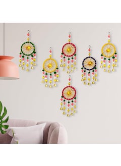 BARBET BARBET Gota Patti Bangle Bells Decorative Wall Latkan Toran for Main Door Entrance Ganpati Navratri Door Hangings for Home Decoration Diwali Decoration Items for Home Decor Pack of 6  - Image 1