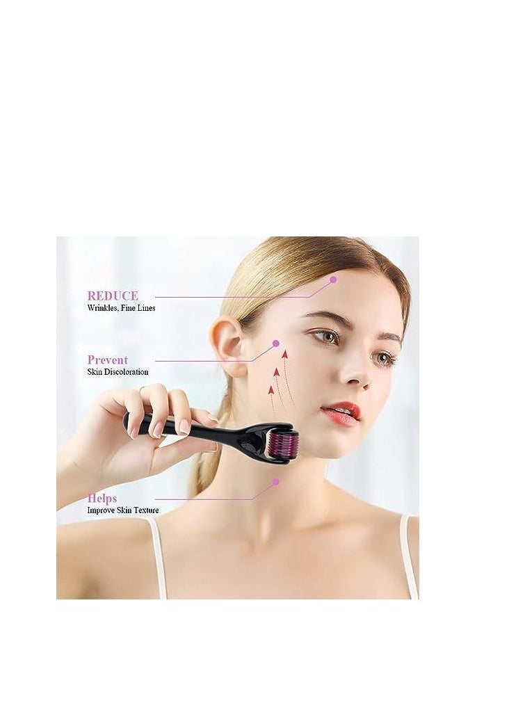 Derma Roller - Roller 0.5 Microneedle for Face Body Skin Regeneration Facial Dermarolling for Beard Hair Regrowth 0.5mm Micro Needling for Wrinkle Stretch Marks Scar Cellulite Women Men - Image 1
