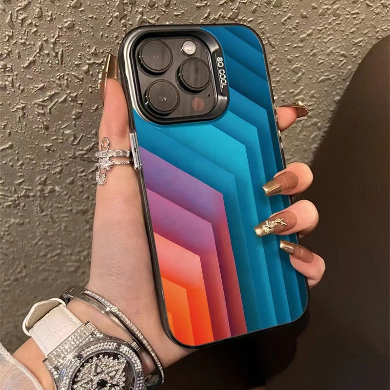 Apple iPhone 16 Pro Phone Case, TPU Shockproof Creative Painted 3D Vertical Stripe Drop-Proof Phone Case