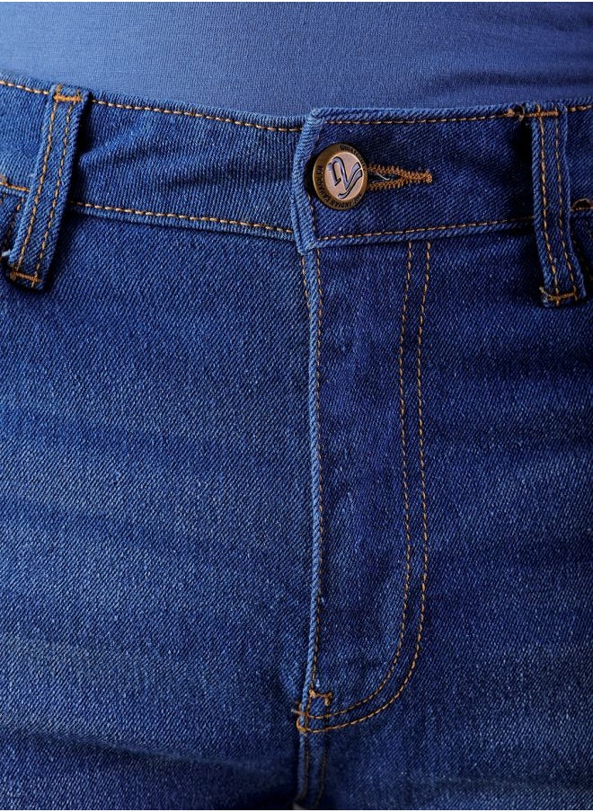 The Indian Garage Co Men Slim Fit Solid Mid-Rise Stretchable Jeans  - Image 5