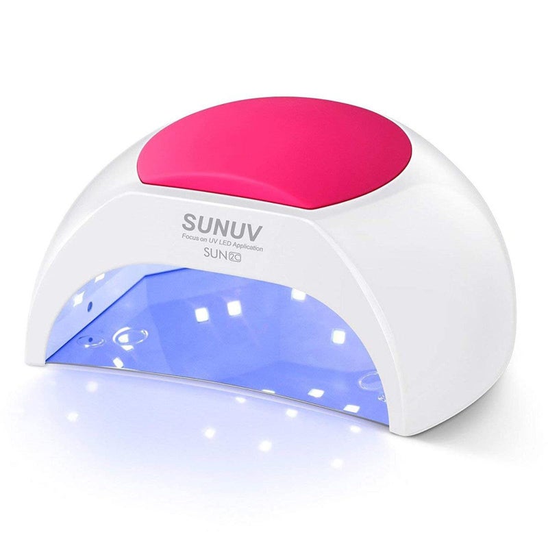 SUNUV SUN2C UV Light for Nails, UV LED Nail Lamp with 4 Timer Settings, Curing Lights Compatible with All Gel Polish Rose - Image 1