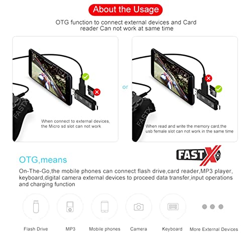 FASTX® New 5 in 1 OTG Card Reader Type c High Speed, Micro SD/TF Memory Card Reader (Type C + Micro USB 2.0 for Data Transfer) for Android Smart Phone, PC, Laptop, Mac-Book, Flash Drive/pendrive - Image 5