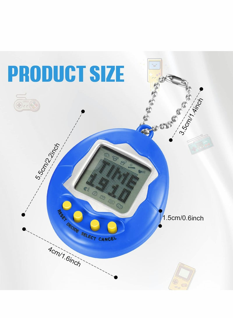 4 Pieces Virtual Electronic Digital Pet Keychain, Game Digital Game Keychain, Nostalgic Virtual Digital Pet Retro Handheld Electronic Game Machine with Keychain for Boys and Girls - Image 2