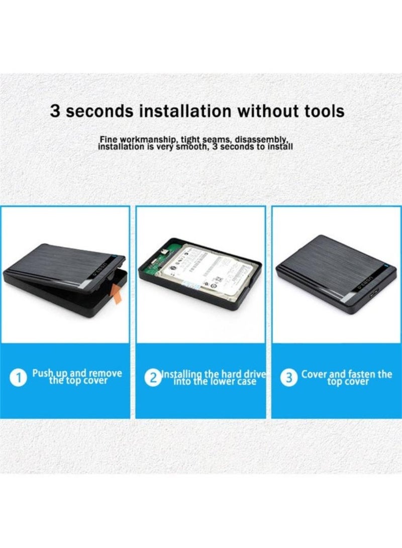 Chabeia 2.5-inch HDD Enclosure SATA to USB 3.0 External Mobile Hard Drive Case For Laptops PC 5Gbps Speed Enclosure SSD HDD Storage Case - Image 4