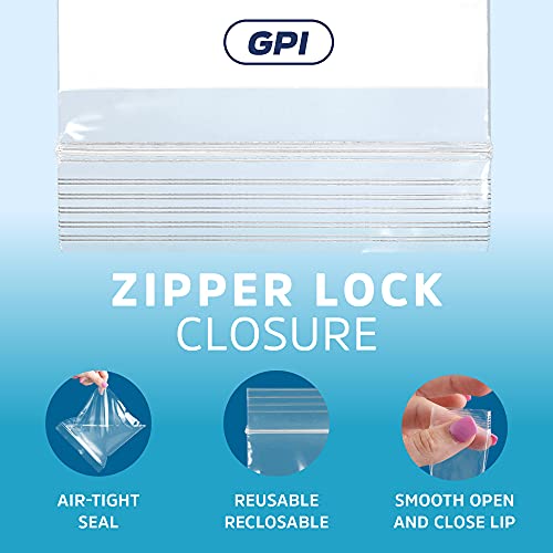 GPI - 4" x 6" - Bulk Pack of 100, 4 Mil Thick, Heavy Duty, Clear Plastic Reclosable Zip Bags, With Write-on White Block for Labeling, Strong & Durable Poly Baggies With Resealable Zipper Top Lock. - Image 5