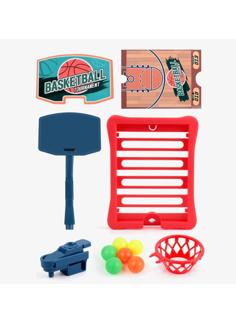 Mini Fingertip Basketball Hoop Set - Exciting Tabletop Interactive Game for Family Fun  - Image 2