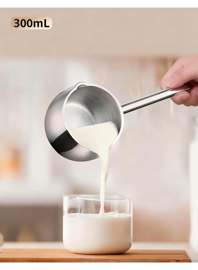 DB Innov. Mini Sauce Pan SUS316L Stainless Steel Saucepan with Pour Spouts Butter Warmer Pot with Long Handle for Kitchen cooking Restaurant - Image 1
