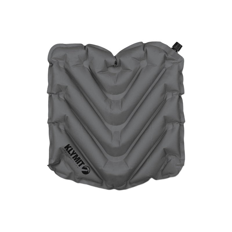 Klymit Klymit V Seat, Lightweight Inflatable Travel Cushion, Best for Camping, Bleachers, or Glassing Pad , Gray  - Image 1