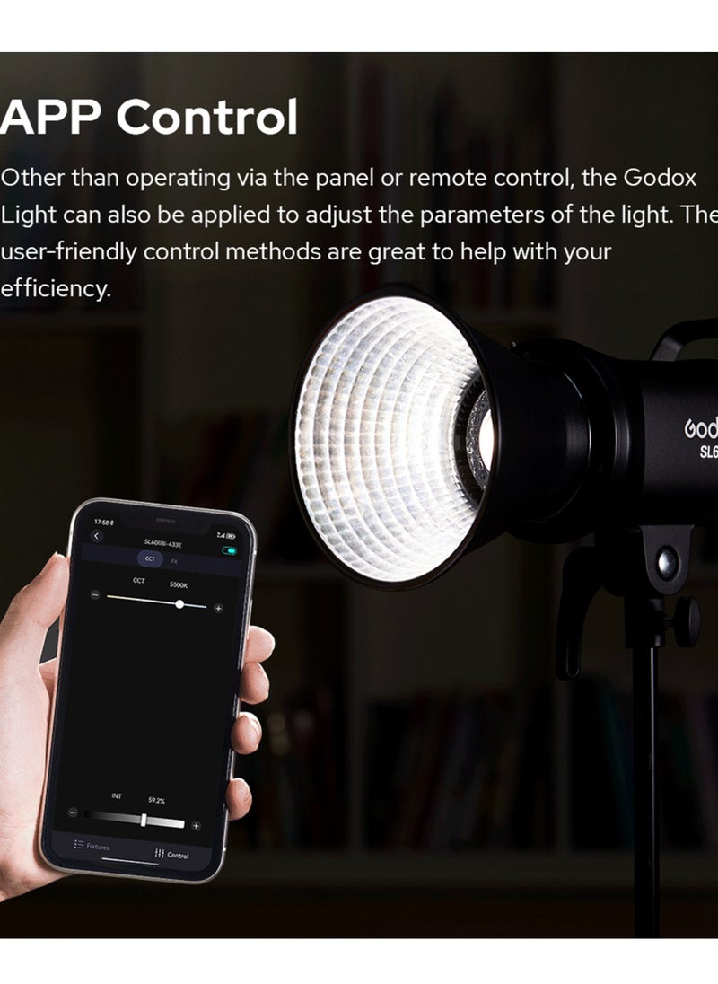 SL60IID استوديو محمول LED فيديو ضوء 70 واط تصوير فوتوغرافي ملء ضوء 5600K¬±200K مدمج 8 تأثيرات إضاءة FX