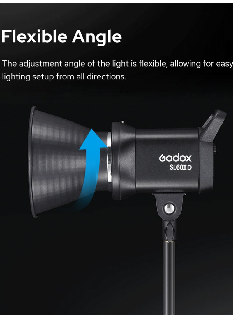 SL60IID استوديو محمول LED فيديو ضوء 70 واط تصوير فوتوغرافي ملء ضوء 5600K¬±200K مدمج 8 تأثيرات إضاءة FX