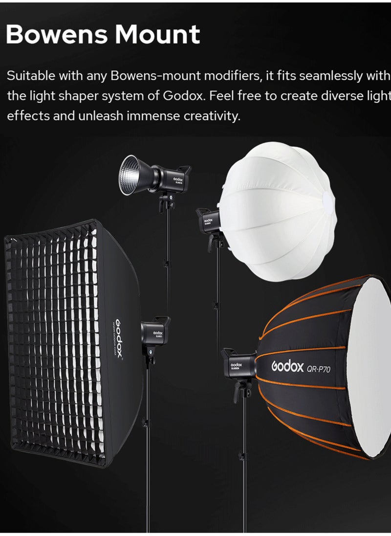 SL60IID استوديو محمول LED فيديو ضوء 70 واط تصوير فوتوغرافي ملء ضوء 5600K¬±200K مدمج 8 تأثيرات إضاءة FX