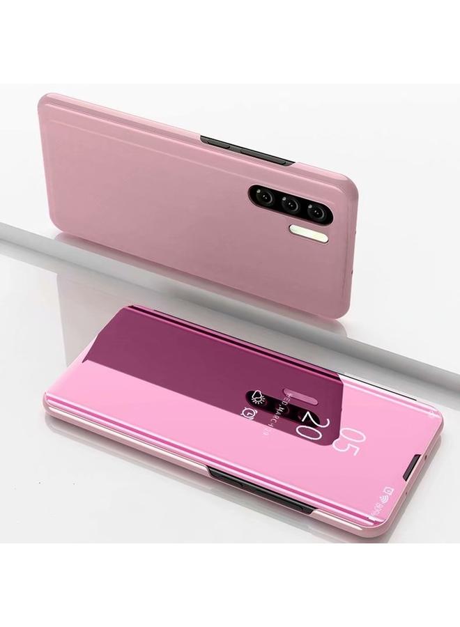 اس-توب جراب لهاتف OnePlus Nord مصنوع من الجلد المطلي بمرآة أفقية مع حامل - Image 1