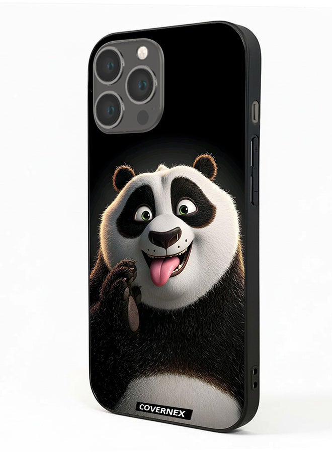 Covernex Apple iPhone 13 Pro Max Protective Case Cover Printed Featuring Kung Fu PAnda Playful Expression - Image 1