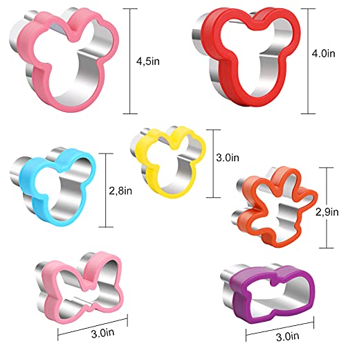 Magigift Multicolor 7-Piece Cookie Cutter Set - Head, Bow, Shoes, Gloves Shapes - Stainless Steel, Dishwasher Safe - Image 2