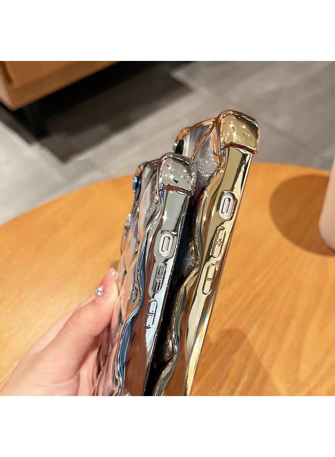 اس-توب جراب لهاتف iPhone 15 مصنوع من ورق لامع ومطبوع عليه شبكة ألماس ثلاثية الأبعاد - Image 5