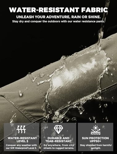 Wespornow Men's-Hiking-Pants Lightweight Water Resistant Quick Dry Outdoor Pants for Fishing Travel Camping (Sage Green, 32W x 30L) - Image 4