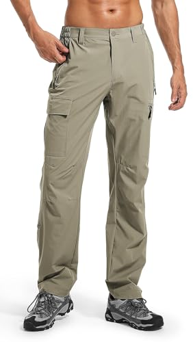 Wespornow Men's-Hiking-Pants Lightweight Water Resistant Quick Dry Outdoor Pants for Fishing Travel Camping (Sage Green, 32W x 30L) - Image 2