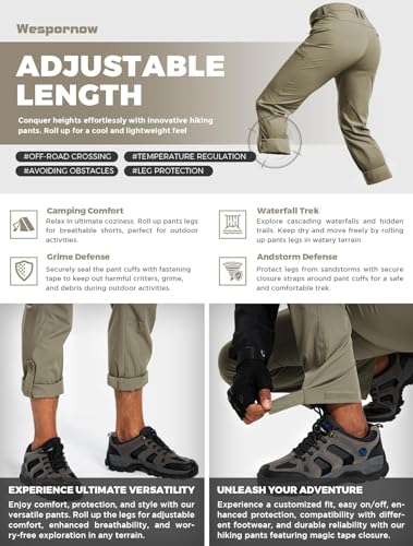 Wespornow Men's-Hiking-Pants Lightweight Water Resistant Quick Dry Outdoor Pants for Fishing Travel Camping (Sage Green, 32W x 30L) - Image 5