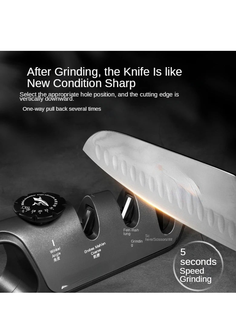 Generic - Knife Sharpener 5 in 1 Adjustable Angle Kitchen Grinding Machine Professional Knife Scissors Sharpening Tools Home Kitchen Knife - Image 1