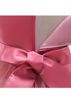 Best Gift Fashion Kid Long Dress For Birthday Wedding Party Pink Color  - Image 5
