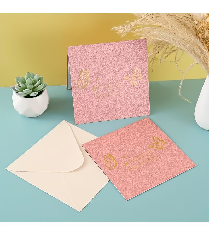 Exquisite Pop Up 3D Birthday Card With Envelope Paper Shimmering Greeting - Image 4
