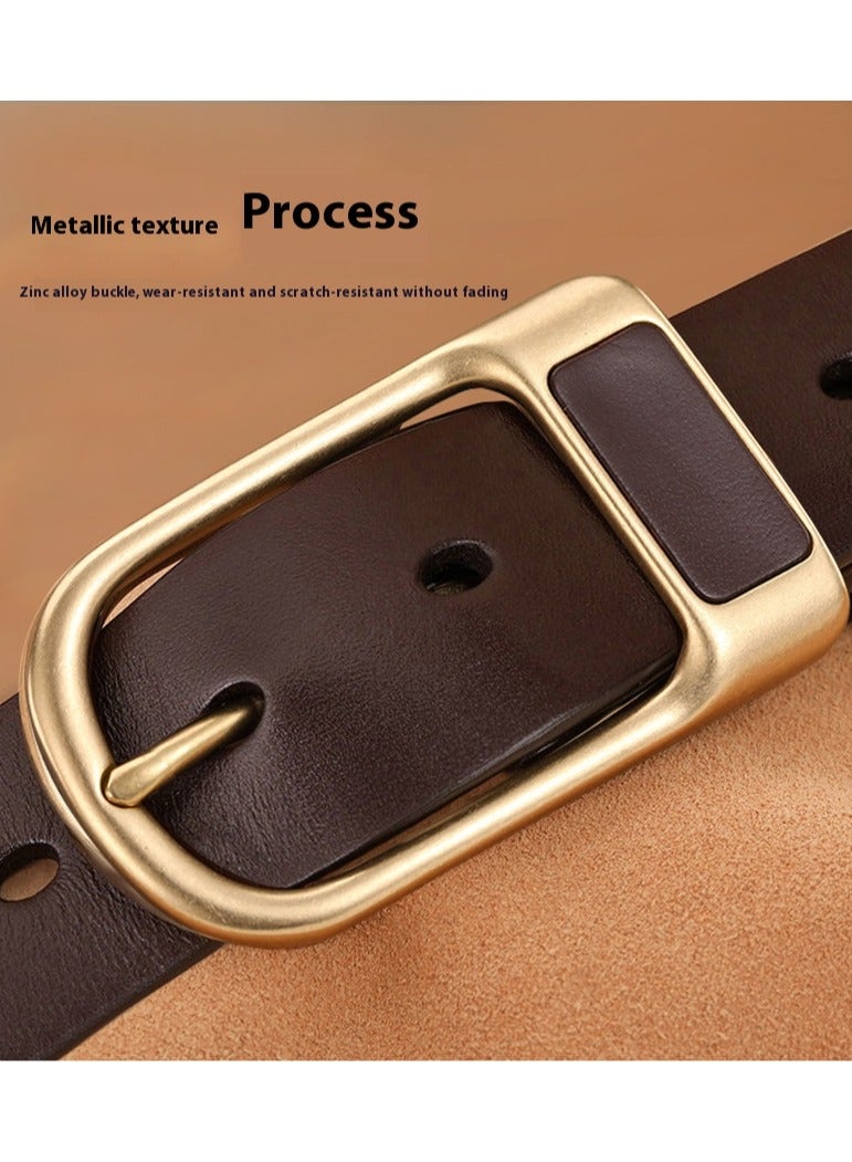 Men's Belts, Leather Belts, Genuine Leather Dress Belts for Men, Men Classic Vintage Pin Buckle Leather Belt, for Jeans, Trousers, Formal, Casual, Cowboy & Work Wear  - Image 3