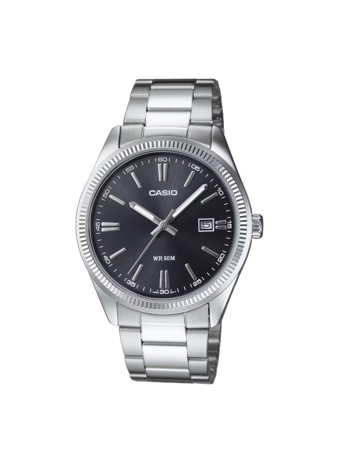 CASIO Men's Enticer Analog Watch MTP-1302D-1A1V - 30 mm - Silver - Image 1