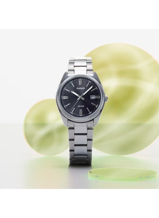 CASIO Men's Enticer Analog Watch MTP-1302D-1A1V - 30 mm - Silver - Image 3