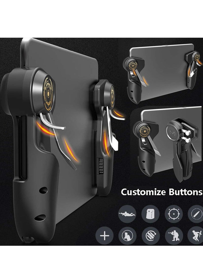 Generic - 6-Finger Tablet Game Joystick Triggers, L1R1 Shooter Fire Aim Buttons, Ergonomic Controller for iPad & Tablet - PUBG & More - Image 1