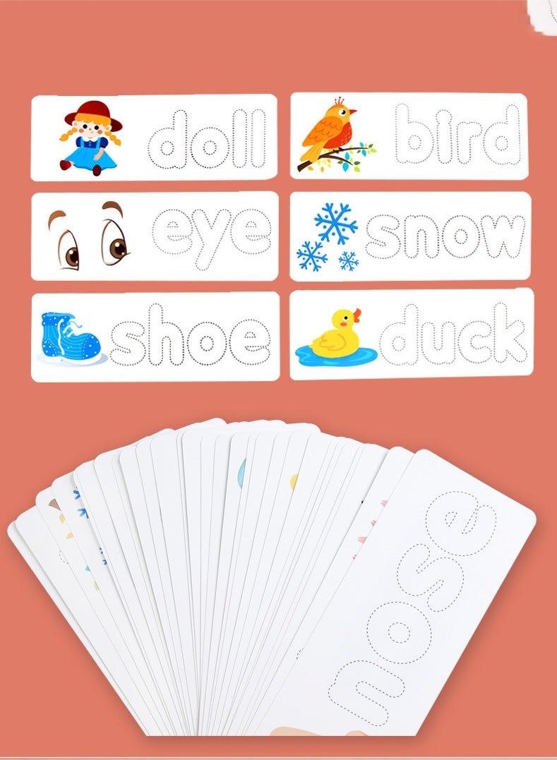 Beauenty See and Spell Learning Toys, Wooden Educational Matching Letter Games Toys Develops Alphabet Words Spelling Skills Letter Block Great Gift for 3 Years up Girls Boys - Image 2