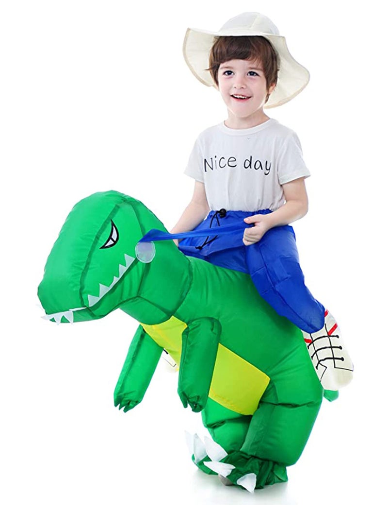 SOLARAE for Inflatable Dinosaur T-Rex Blow Up Costume Suit Dino Rider for Fancy Dress Party Events - Toddler Size - Image 1