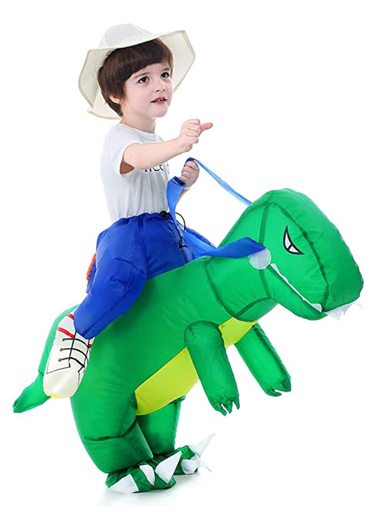 SOLARAE for Inflatable Dinosaur T-Rex Blow Up Costume Suit Dino Rider for Fancy Dress Party Events - Toddler Size - Image 2
