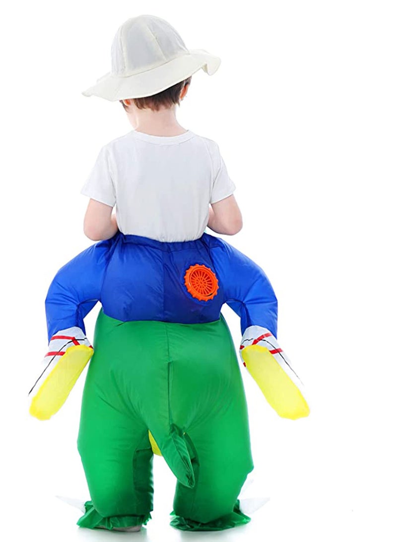 SOLARAE for Inflatable Dinosaur T-Rex Blow Up Costume Suit Dino Rider for Fancy Dress Party Events - Toddler Size - Image 3